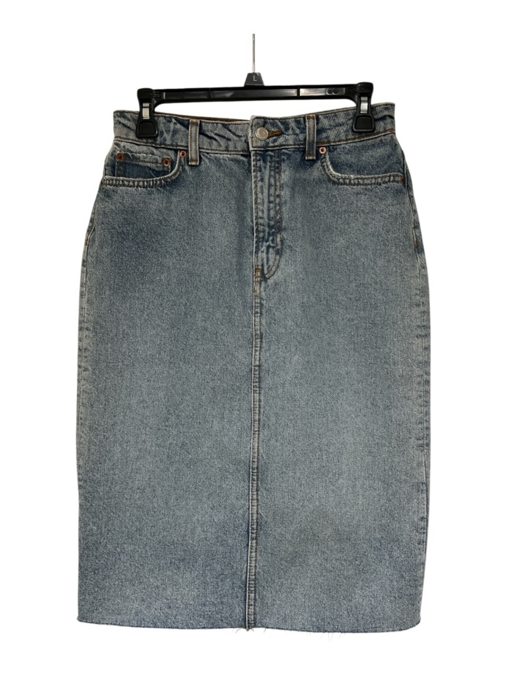 Zara Medium Blue Denim Pencil MIDI Skirt - 90’s collection - size S